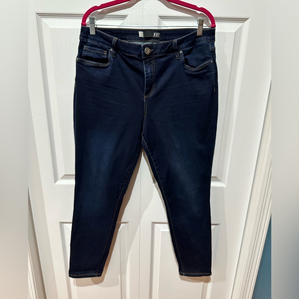 Kut From the Kloth Diana ankle skinny jeans, dark wash, size 16